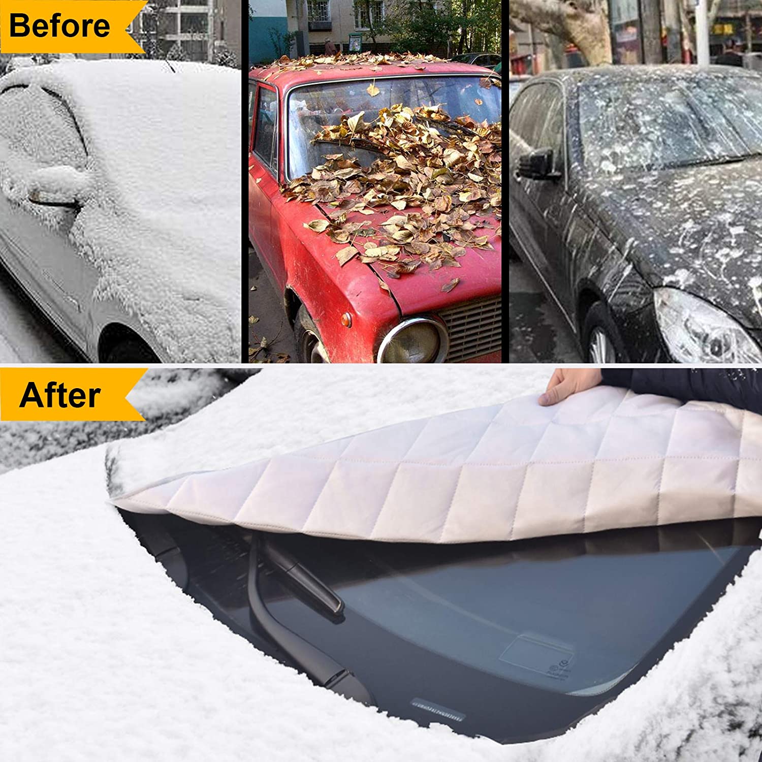 45541 - Helloleiboo Car Windshield Snow Cover, Sunshade USA