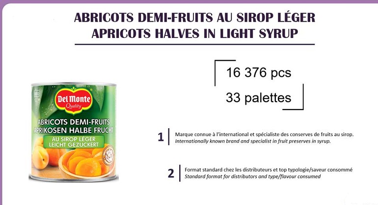 49453 - APRICOTS HALVES IN LIGHT SYRUP Europe