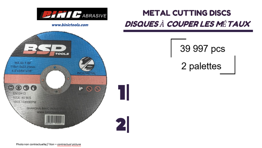 50822 - Metal cutting discs Europe
