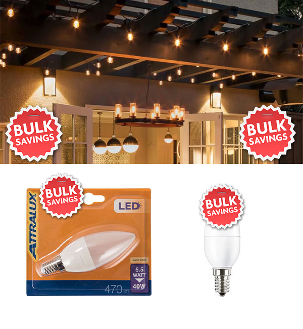 50872 - Attralux - LED 40W B35 E14 Warm White Frosted Europe
