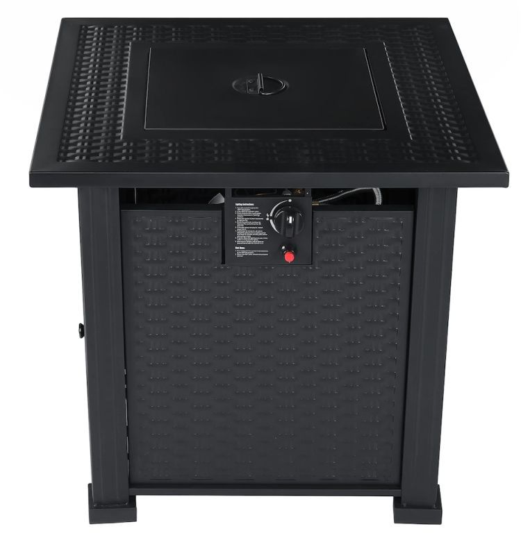 51133 - 26.5'' H x 28'' W Steel Propane Outdoor Fire Pit Table with Lid USA