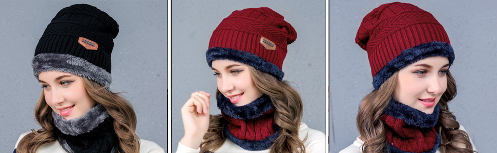 54031 - Warm Winter Beanie Hat & Scarf Set USA